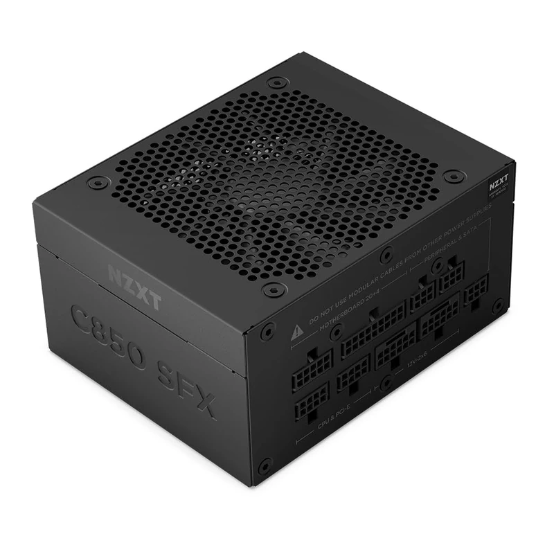 NZXT C850 SFX Gold - 850W SFX ATX 3.1 Power Supply - 80 Plus Gold - Cybenetics Platinum - Fully Modular - PCIe 5.1 600W 12V-2x6 - Japanese Capacitors - Black