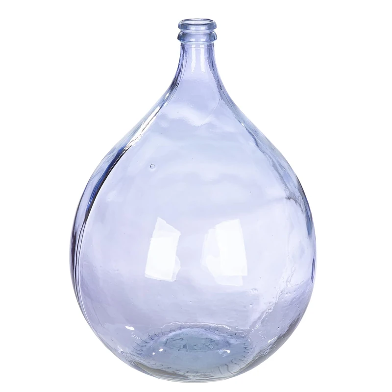 GILDE Cordoba Floor Vase - Glass - Lilac - Shiny Round - Height 56 cm x Diameter 40 cm - Waterproof Flower Vase - Image 1