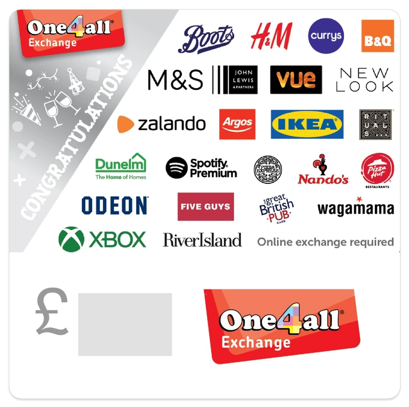 One4all Exchange Gift Code (Congrats 75GBP) - UK Redemption Only - Delivered by email
