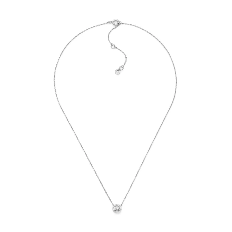 Michael Kors Premium Women's Silver-Tone Sterling Silver Necklace, MKC1839SET