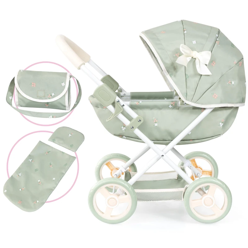 Bayer Design 12728AA dolls pram Cosy, baby doll Stroller, pushchair for toddlers, foldable, incl. bag and blanket, modern - Image 1