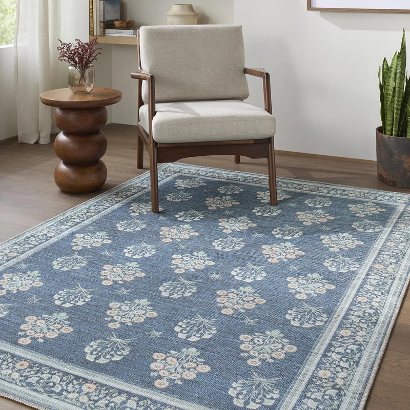 Livabliss Madison Modern Area Accent 160x220 cm – Machine Woven, Chenille/Polyester,Modern Pattern for Living Room & Dining, Machine Washable, Blue,White,Green,Yellow,Red,Seafoam - Image 1