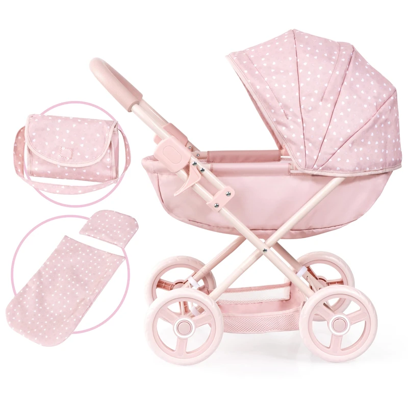 Bayer Design 12711AB dolls pram Cosy, baby doll Stroller, pushchair for toddlers, foldable, incl. bag and blanket, modern - Image 1