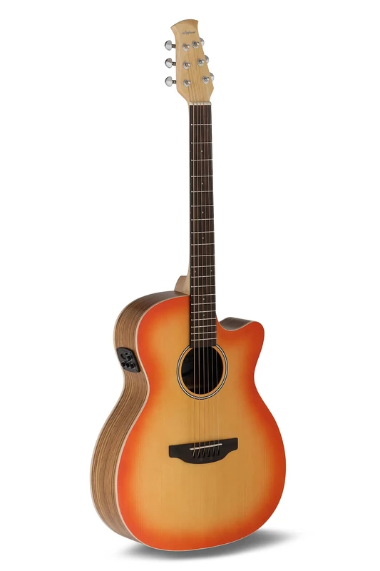 Applause E-Acoustic Guitar - Jump OM Electro Cut - Solid Spruce Top - Ovangkol Back - Cutaway - Honey Burst Matte - AEO-69-HB