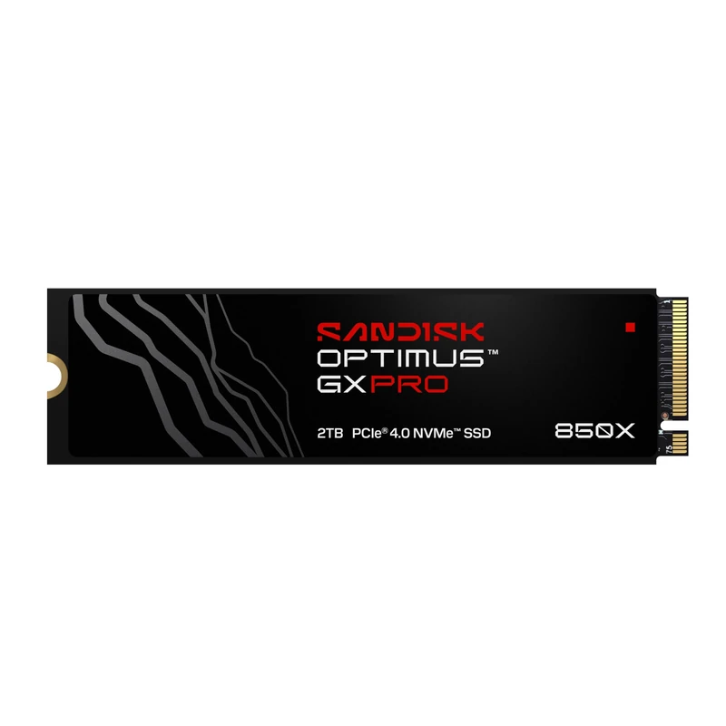 SANDISK OPTIMUS GX PRO 850X NVMe SSD 2TB (Up to 7,300/6,600 MB/s read/write speed, M.2 2280, PCIe 4.0, TBW 1,200, Gaming Expansion storage, High Performance Internal solid state drive)