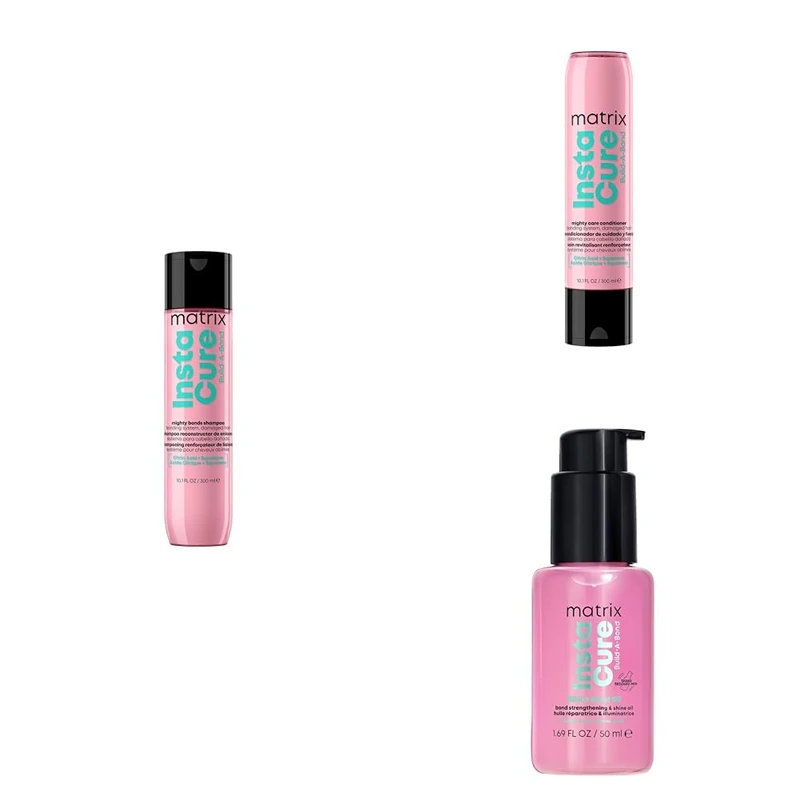 Instacure Build a Bond Shampoo 300ML, Conditioner 300ML, and Oil 50ML