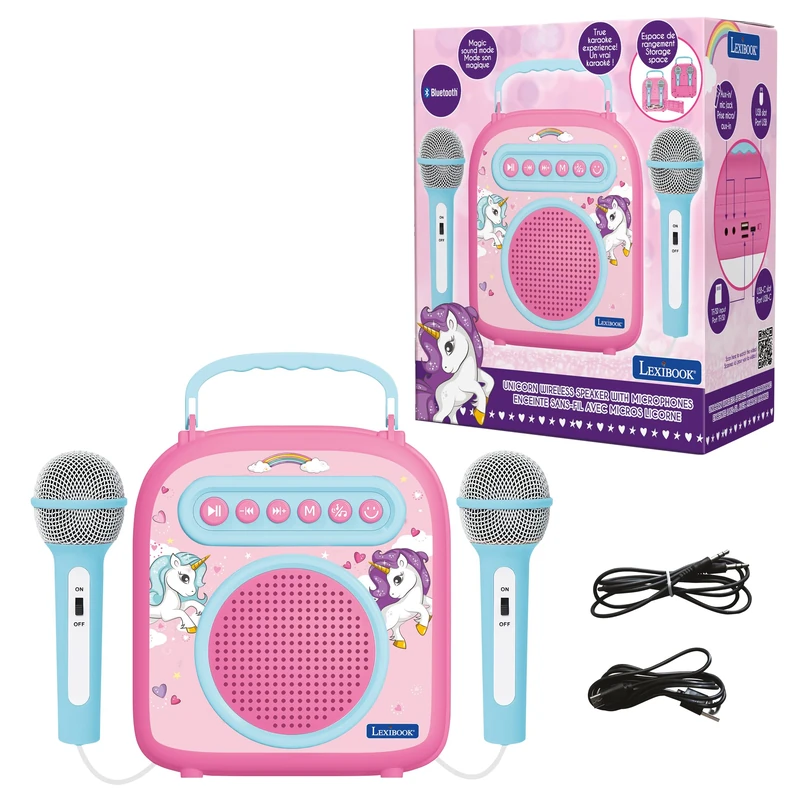 Lexibook My Secret Portable Karaoke with Mic - Pink BTC050UNILXB