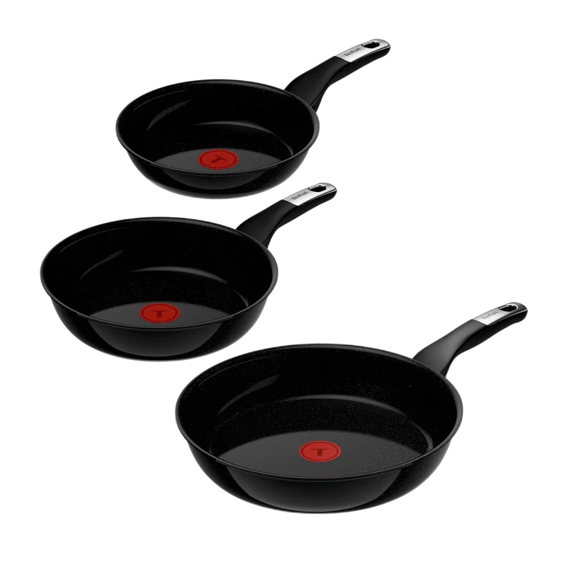 Tefal Explore Ceramic Set of 3 Frying Pans 20/24/28 cm, High Performance Non-Stick Ceramic Coating, Induction, G2149132