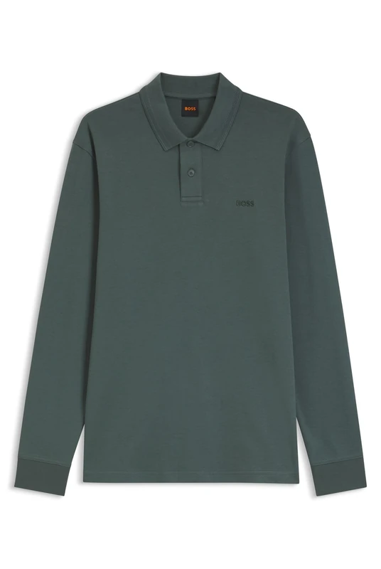BOSS Men Pe_Interlock_Long 10265826 01 Open Green 377 XXXL