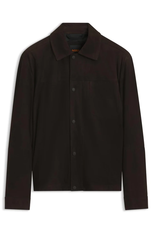 BOSS Men's Jomod 10266019 01 Leather, Dark Brown 207, 38