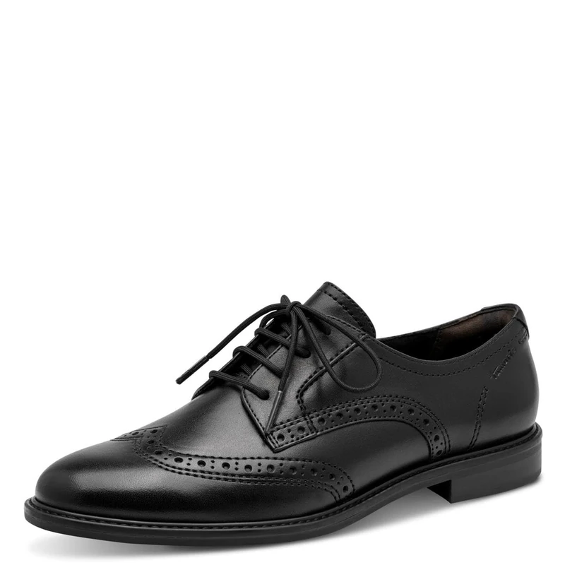 Tamaris Women's Flat Lace-Up Shoes, Black, 41