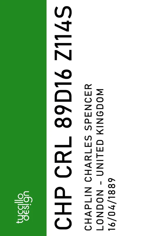 CODICE FISCALE CHARLIE CHAPLIN: agenda bianca