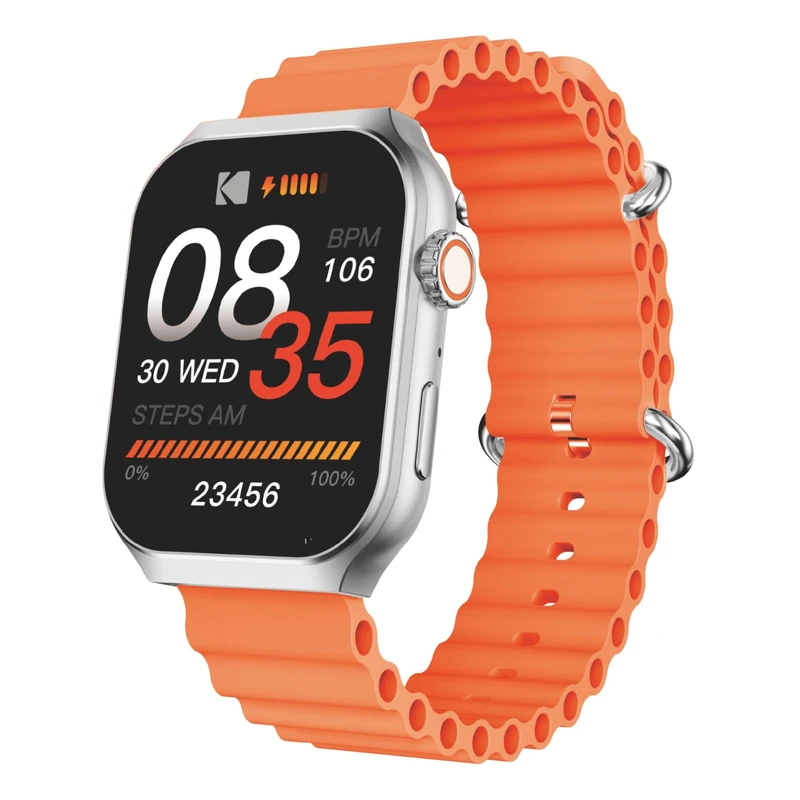 KODAK SW-7210 – Smart Watch – 51 mm HD Screen – Bluetooth Calls & Voice Assistant – Heart Rate, SpO2, Stress – 100+ Sport Modes – GPS – 5 Days Battery Life – Wireless Charging – Android & iOS