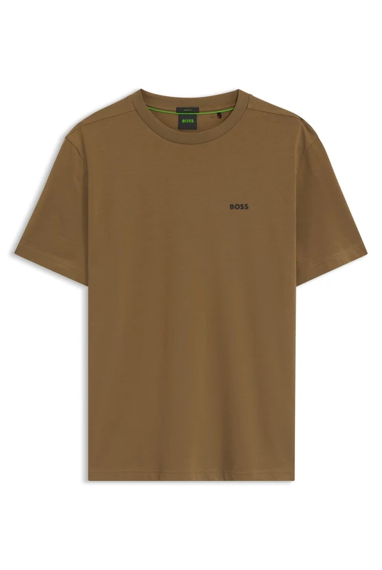 BOSS Contrast Logo Stretch-Cotton T-Shirt