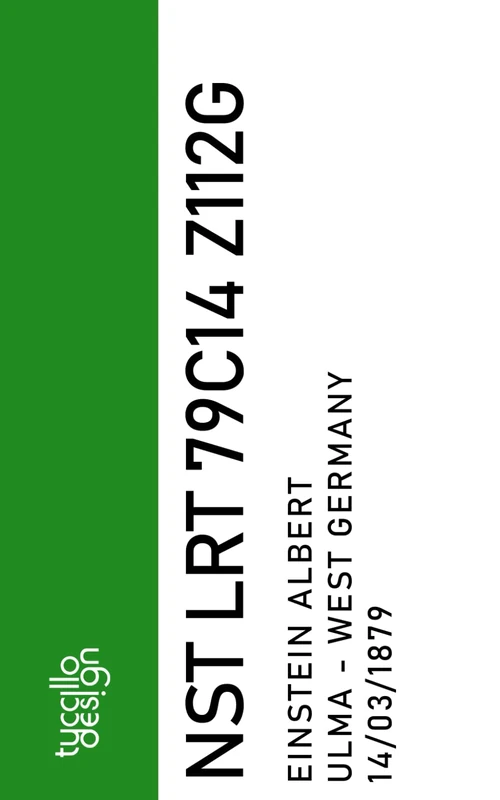 CODICE FISCALE ALBERT EINSTEIN: agenda bianca