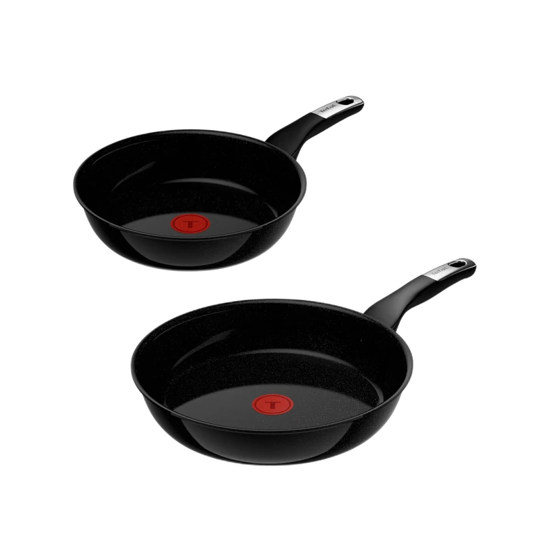 Tefal Explore Ceramic, Set of 2 Frying Pans 24/28 cm, High Performance Non-Stick Ceramic Coating, Induction, G2149032