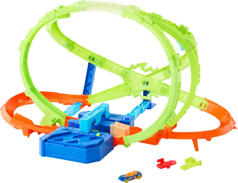 Hot Wheels Stunt Tracks Hypersphere Crash Track Set & Toy Car