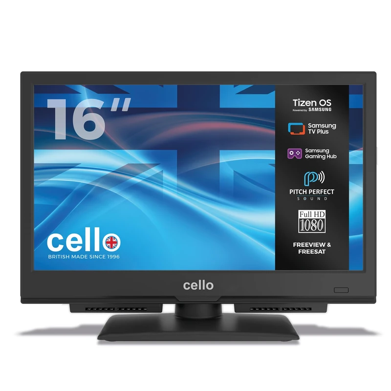 Cello C1626TZH 16 inch Smart TV - Tizen OS with FreeSat