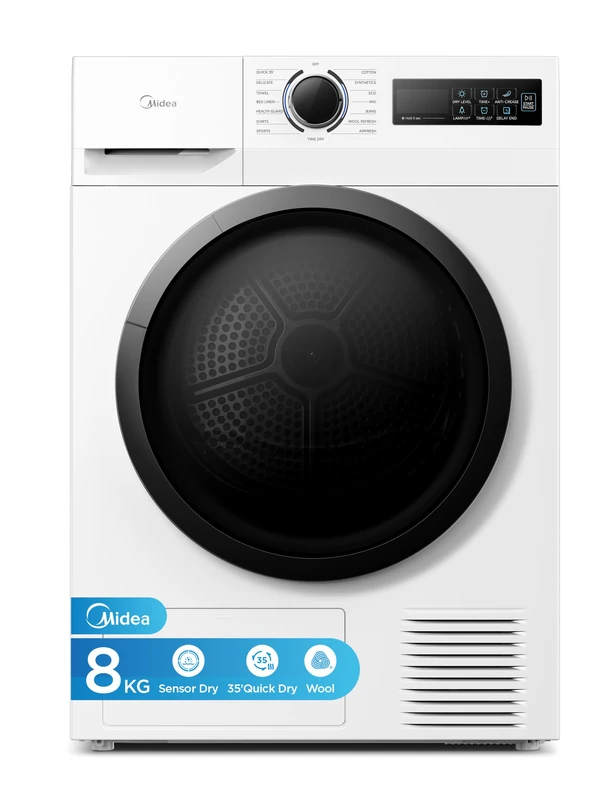 Midea 8kg Heat Pump Tumble Dryer - A++ White MD110H80D/W-UK