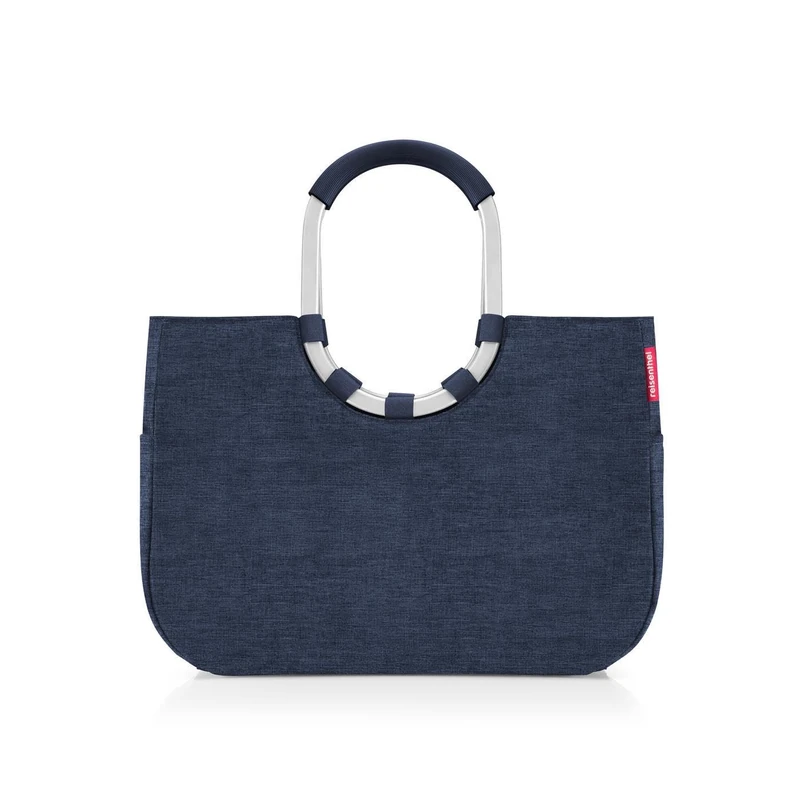 reisenthel Loopshopper L - Sturdy Bag with Practical Compartments Made from Recycled PET Bottles - Charming and Water-Repellent Design Gold, Twist Navy, L, Casual