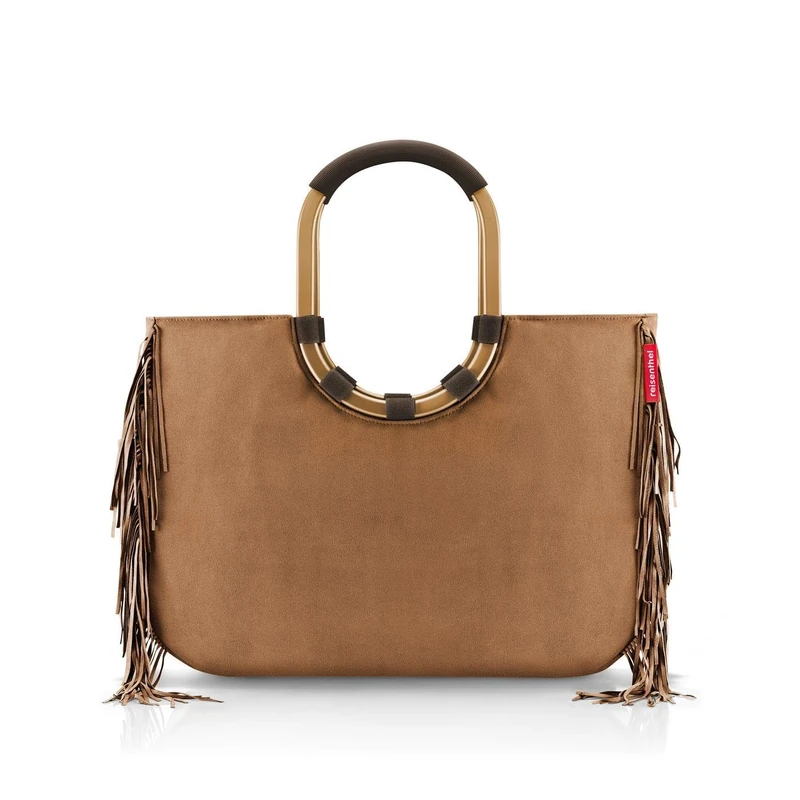 reisenthel Loopshopper L - Sturdy Bag with Practical Compartments Made from Recycled PET Bottles - Charming and Water-Repellent Design Gold, Western, L, modern tote