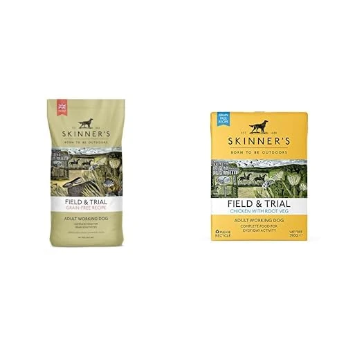 Skinner's Field and Trial, Grain Free Chicken Wet and Dry Dog Food Bundle - 15kg bag + 18 pack