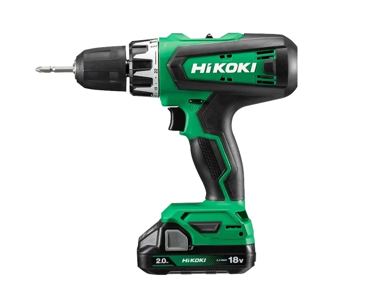 Hikoki DV18DFXJMZ Hammer Drill 18V 2 x 2.0Ah Li-ion, 13mm keyless Chuck, Making it Compatible with a Wide Range of Accessories.