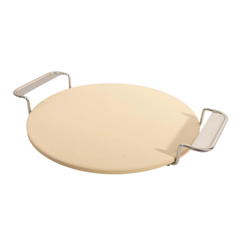 Barbecook Pizza Stone for BBQ with Holder, Flexible System Pizza Stone Luca, Diameter 35 cm