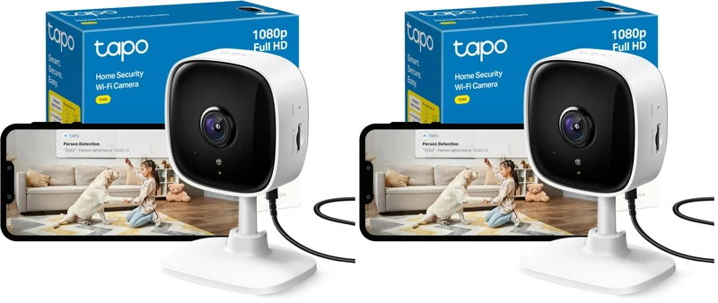 Tapo TC60 Indoor Camera House Security Camera, WiFi Camera, No Monthly Fee, AI Detection, Dog Puppy Camera, Baby Camera Monitor, CCTV, 2-way Talk, Advanced Night Vision, Works with Alexa & Google