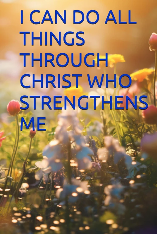 Christian Art Gifts Philippians 4:13 Hardcover Journal 6x9 - Image 1