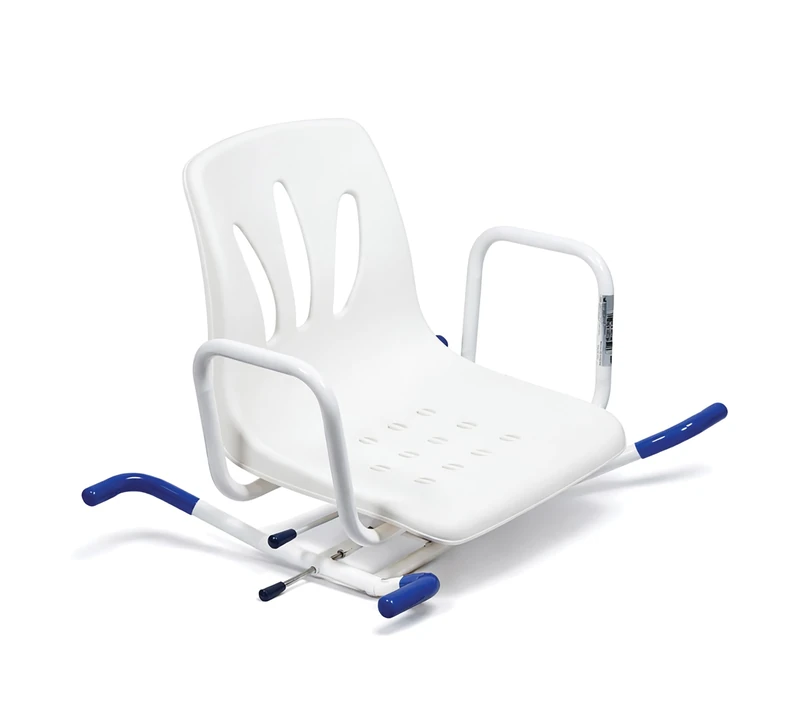 Aidapt Winchester Swivel Bather Seat.90° Rotation,Drainage,Armrests,Stainless Steel Frame,Moulded Seat,Elderly,Side Access,Mobility,Prevent Slips,Falls,Disability