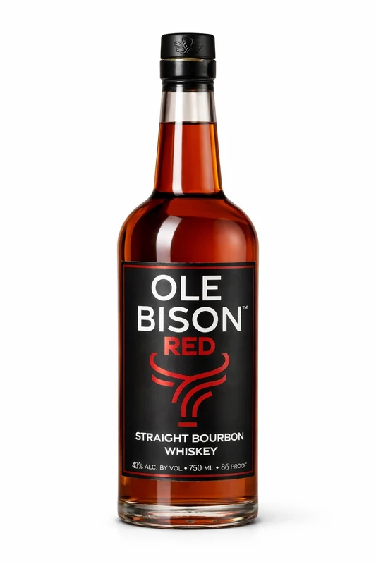 Ole Bison RED 86 Proof 5 Year Old High Rye Bourbon Whiskey - Image 1