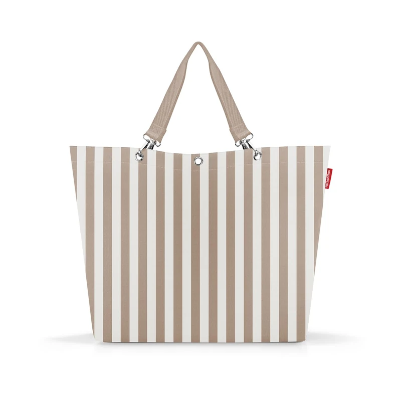 reisenthel Shopper XL - Spacious Shopping Bag and Elegant Handbag in One - Made of Water-Repellent Material, Summerstripes Coffee, standard size, Contemporary