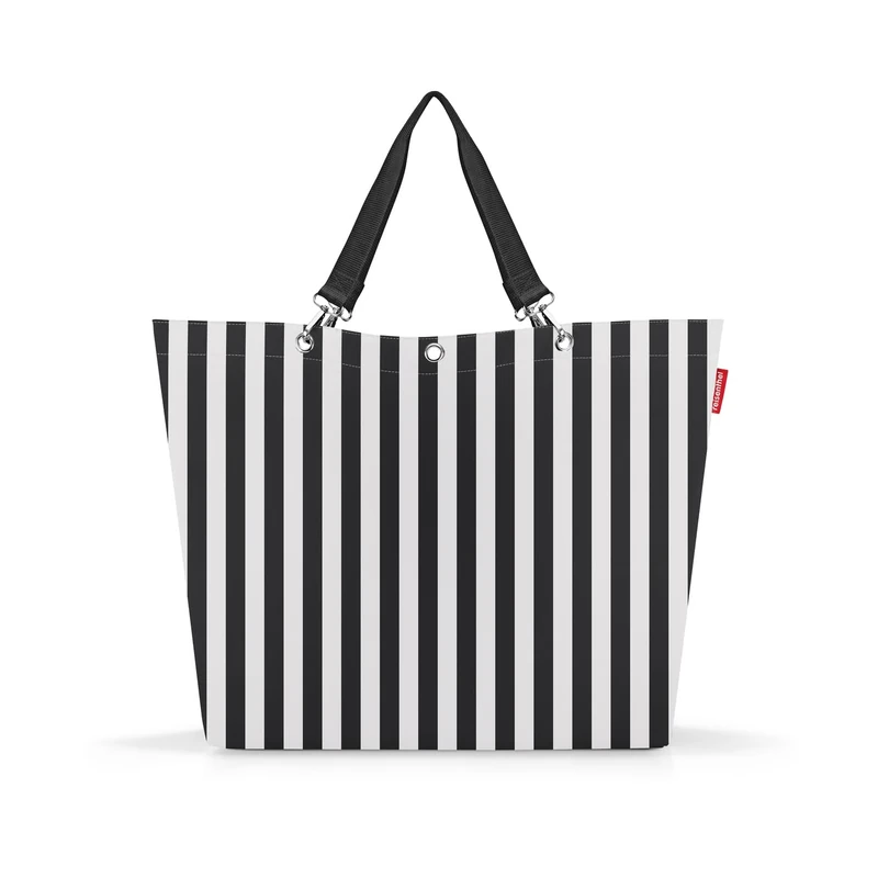 reisenthel Shopper XL - Spacious Shopping Bag and Elegant Handbag in One - Made of Water-Repellent Material, Summerstripes Black, standard size, Contemporary