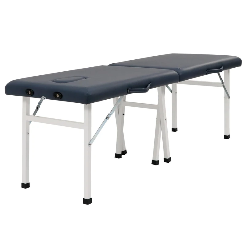 Master Massage 24" Harmon Economic Portable Massage Table, Royal Blue with Facehole
