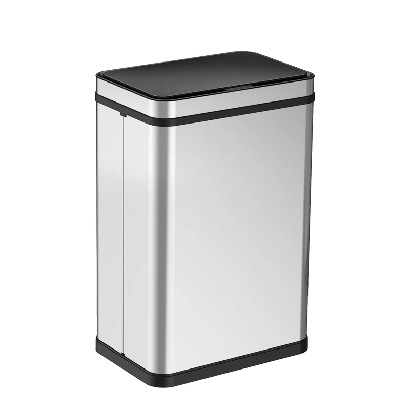 Ribelli Stainless Steel Rubbish Bin 30 litres - Waste Bin with Sensor - Automatic Opening and Closing - Kitchen Waste Bin with LED Function Display, Silver