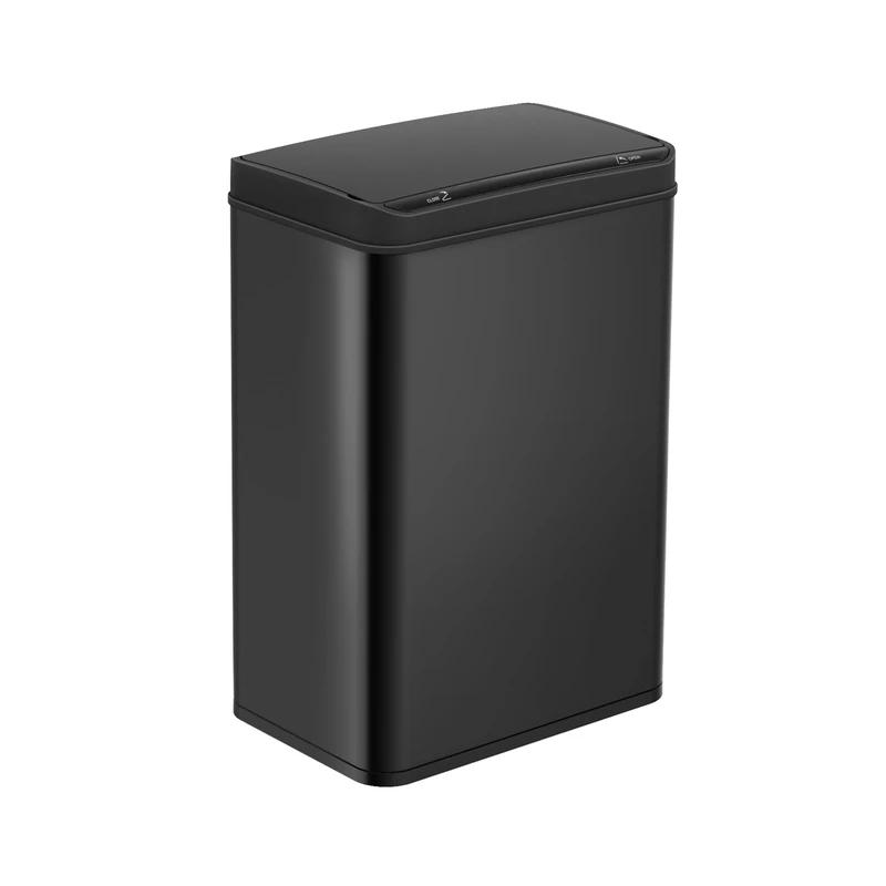 Ribelli Stainless Steel Rubbish Bin 30 litres - Waste Bin with Sensor - Automatic Opening and Closing - Kitchen Waste Bin with LED Function Display, Black