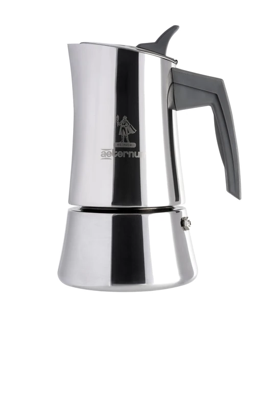 Aeternum, La Divina Re Inox Coffee Maker, 6 Cups, Suitable for Induction, Stainless Steel, Silver