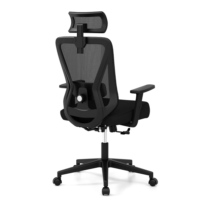 CASART Ergonomic Office Chair with Adjustable Lumbar Support, Mesh Swivel Desk Chair with Tilting Function, Adjustable Headrest & Armrests, High Back Computer Chairs for Home Office