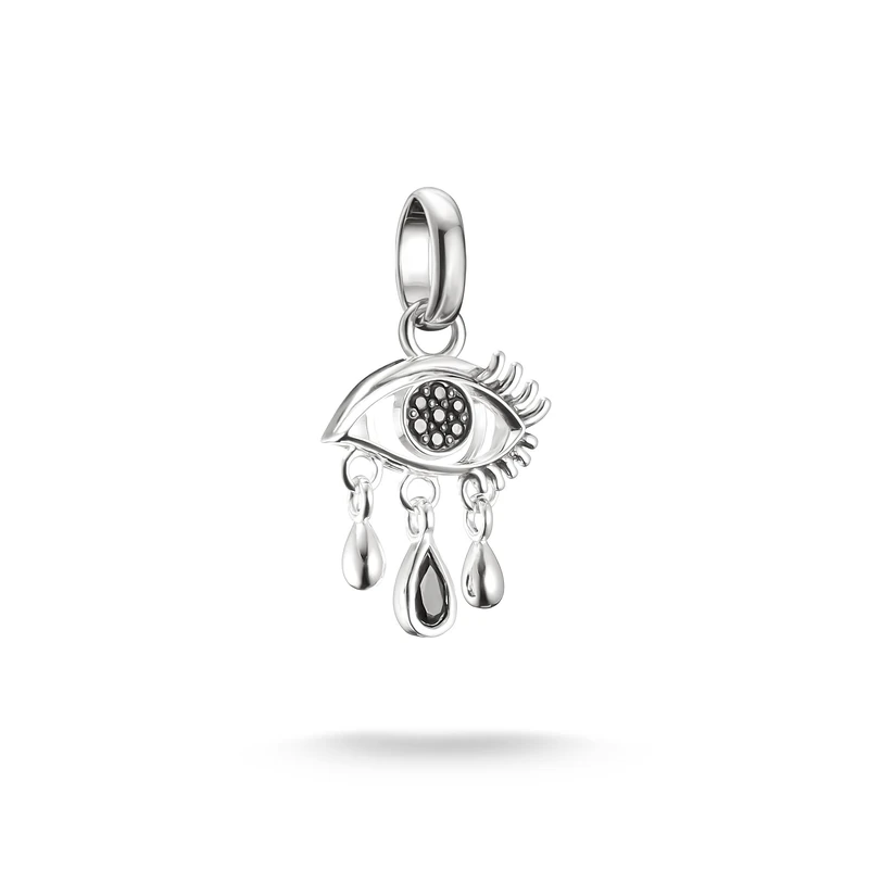 Thomas Sabo Connect Wednesday Teary Eye Zirconia 925 Sterling Silver Charm Pendant CC1319-643-11