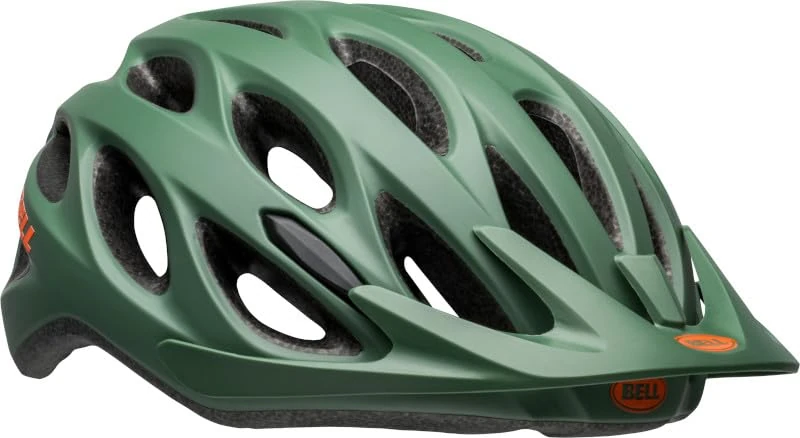 Bell Youth Unisex Sport Helmet, Dark Green, Recreation, In-Mold Polycarbonate, ErgoDial Adjustment, Removable Visor - Image 1