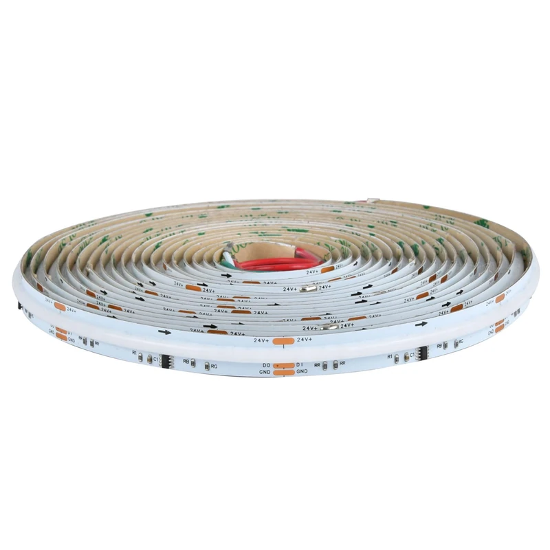 Lyyt | 5m Smart Pixel RGB COB LED Strip Light 24V IP20 – Addressable Colour Changing Tape with Self Adhesive Backing for Indoor Shelves, Kitchens & Displays