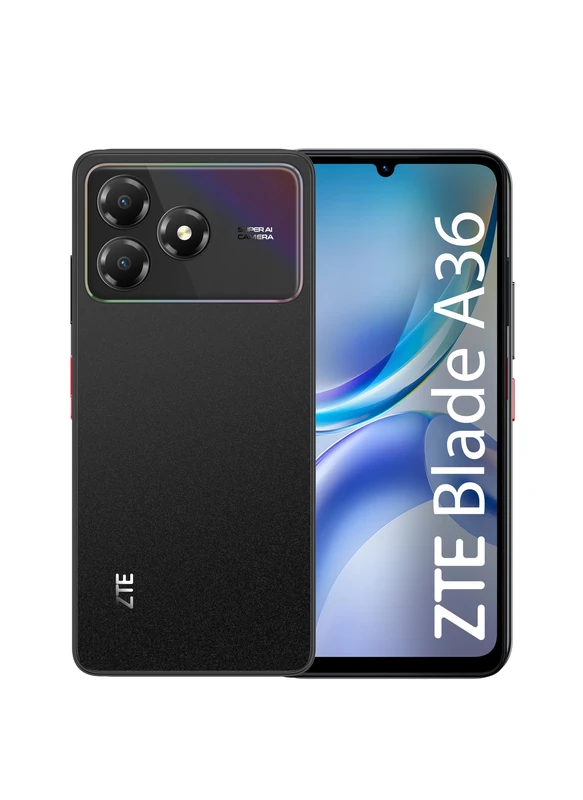 ZTE Blade A36 Smartphone Unlocked 4GB RAM 64GB Storage 6.75" Screen Nebula Black