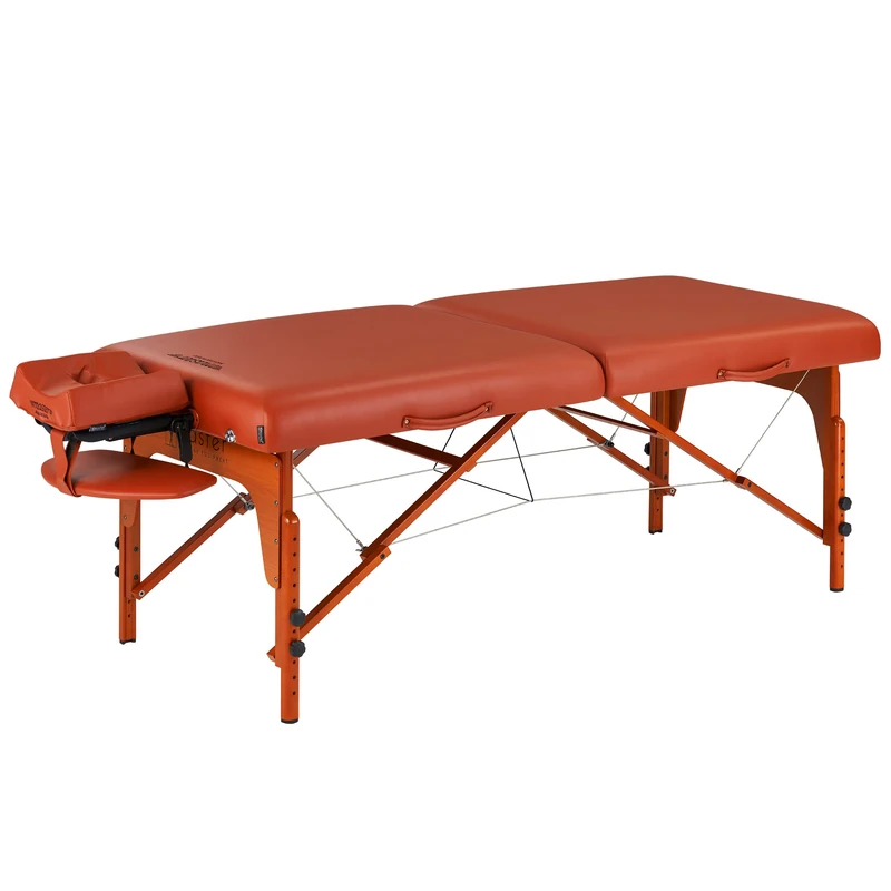 Master Massage Montclair Reiki Panel Portable Massage Table Package, Ideal for Spa, Hotel, Massage, Salon, Facial and Beauty Use, 79cm Exra Wide in Mountain Red