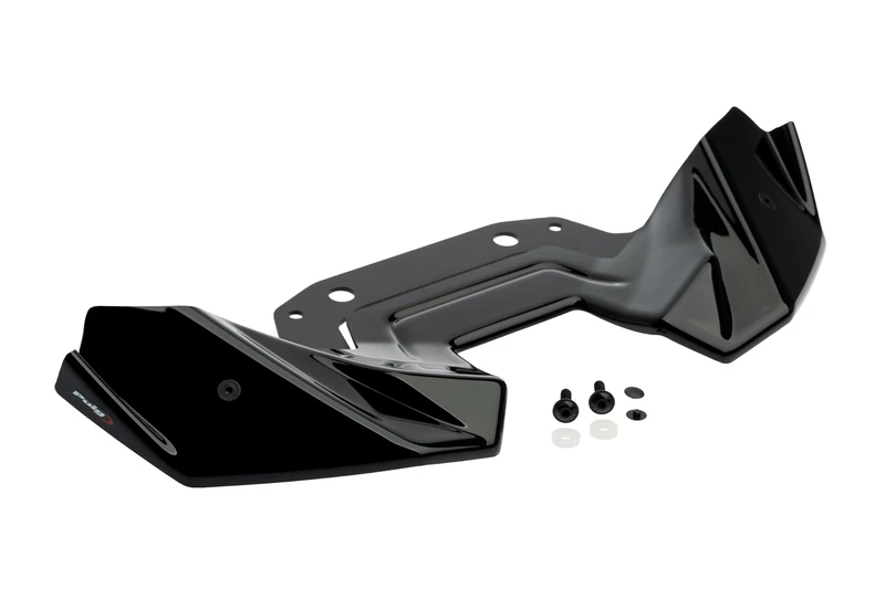 Puig 22383N Front Winglets Naked aerodynamic design, Black