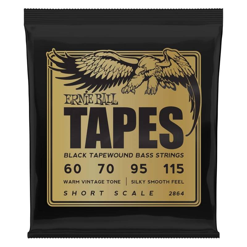 Ernie Ball Bass Tapes Short Scale Tapewound Electric Bass Strings 60-115 Gauge