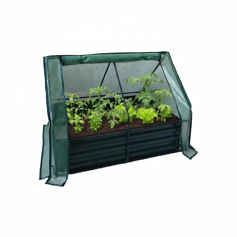 Relaxdays Raised Bed with Greenhouse for Flowers, Plants & Veg, 92x125x95 cm, Garden Planter, Green