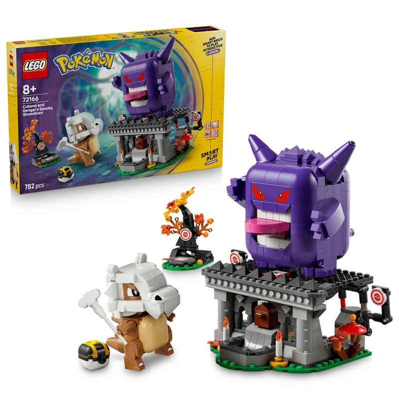 LEGO Pokémon SMART Play: Cubone and Gengar’s Spooky Showdown - Compatible Interactive Toy Set Incl. 4 SMART Tags and 2 Pokémon Figures - Gift Idea for 8+ Year Old Boys and Girls - 72166