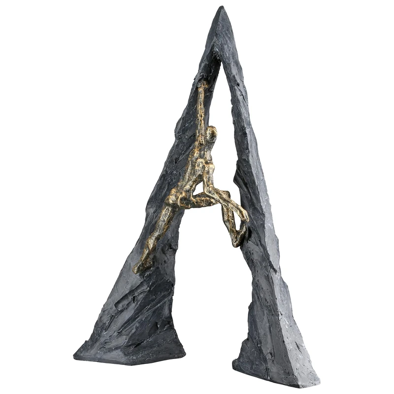 Casablanca Sculpture Climber Made of Poly - Bronze - Textured - Height 37 cm x Width 26 cm - with Saying Cards