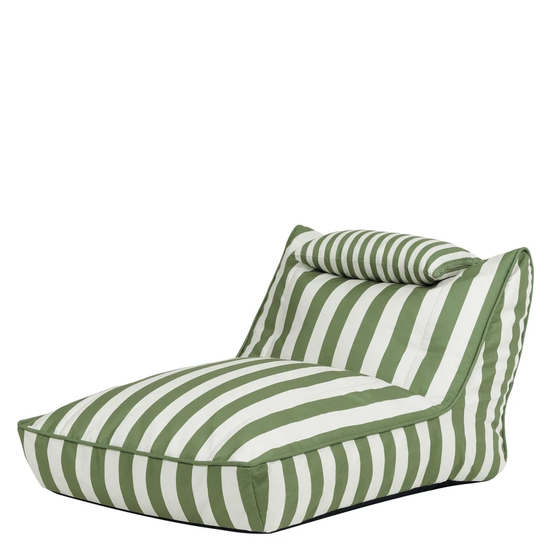 icon Nova Lounge Bean Bag Chair - Kyoto Stripe Green